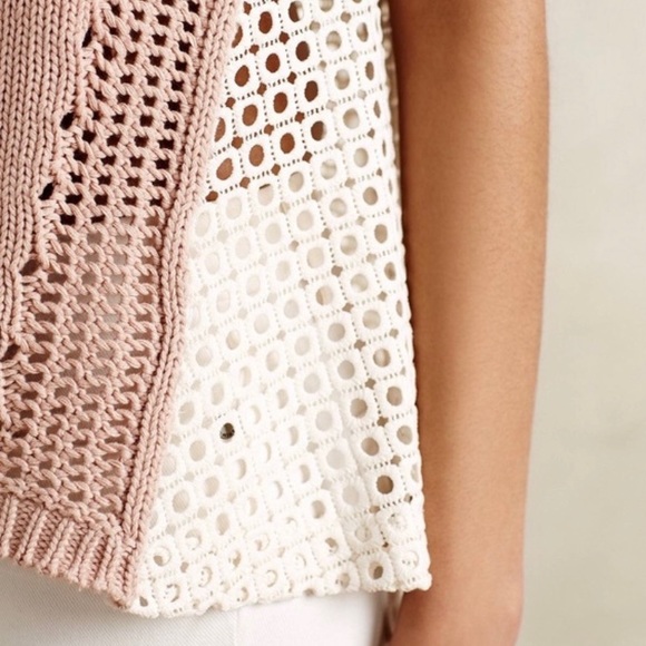 SOLD Anthro Moth Madeira Eyelet Back pull - Picture 3 of 8